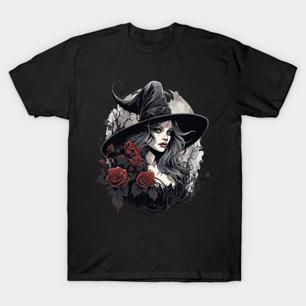 Beautiful Halloween Witch T-Shirt by PaulJus